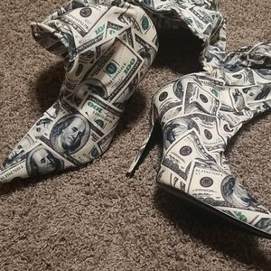 Money thigh high boots sz10